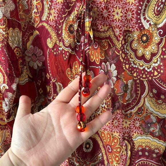 Vintage groovy burgundy top - Picture 3 of 6